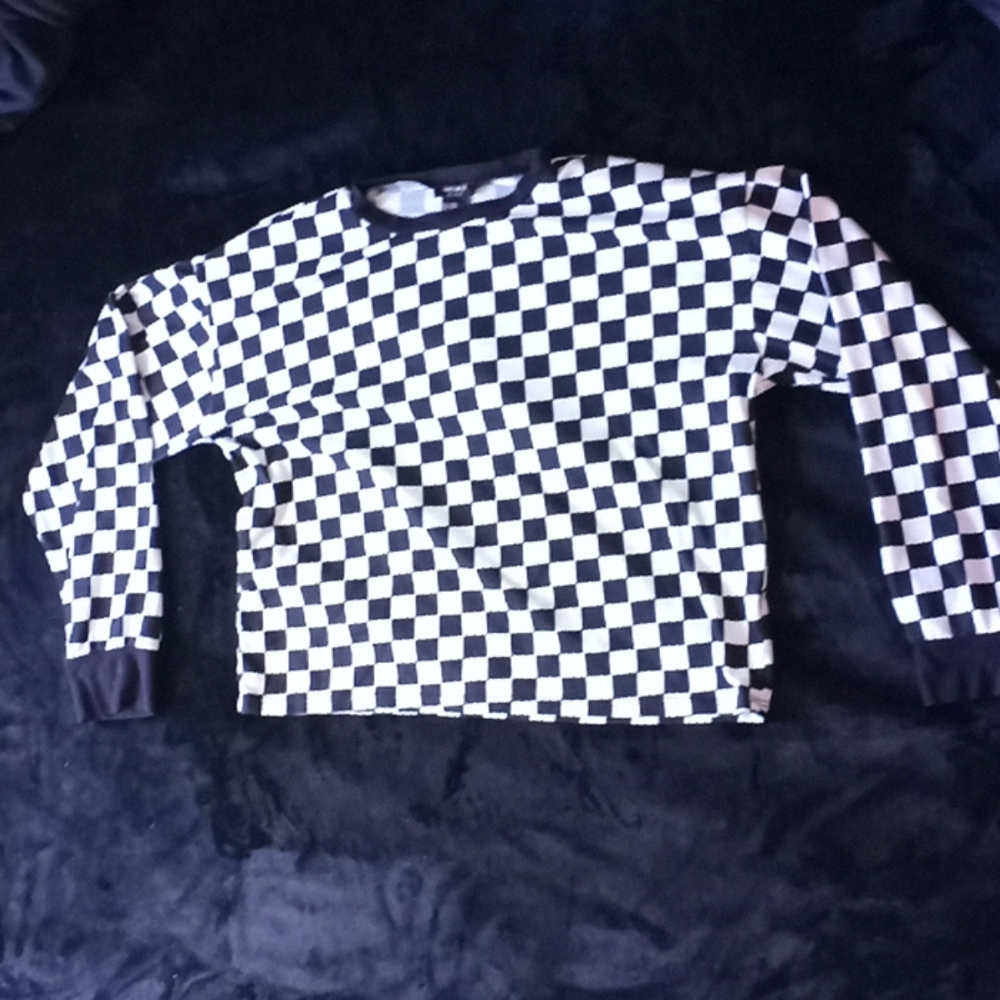 big girls checkered long sleeve shirt.